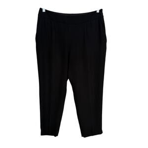 J.Crew Tapered Pants Womens 8 Black Office Business Sophisticated Career Work